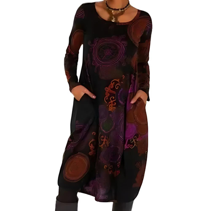 Luna | Bohemian Long-Sleeve Winter Dress