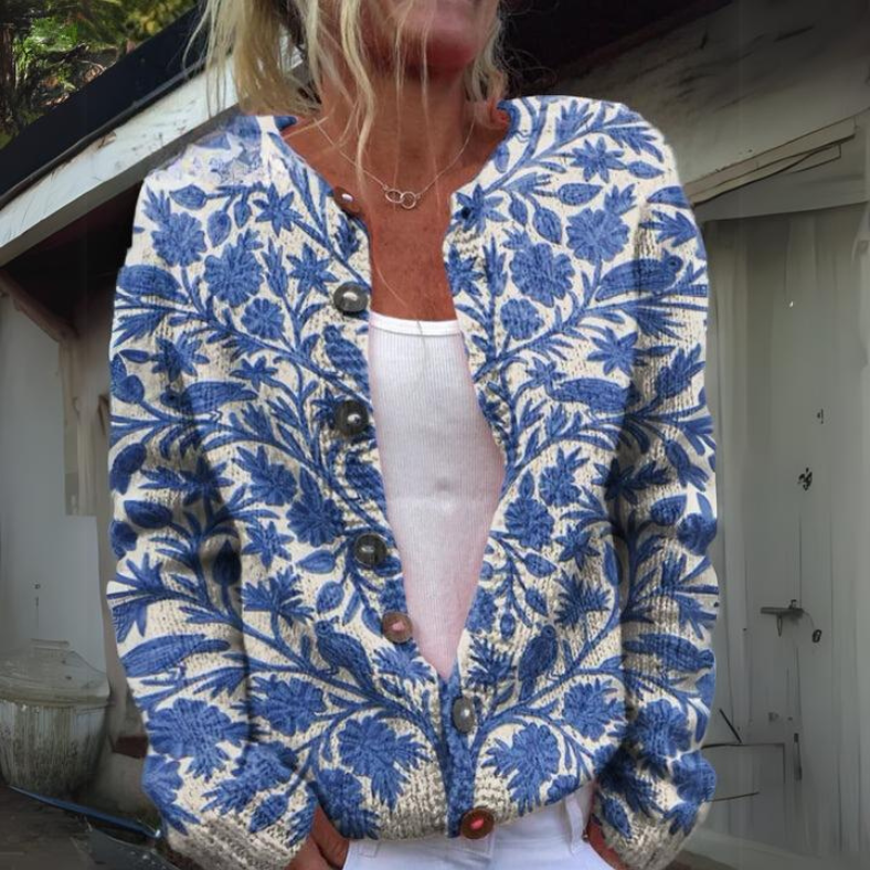 Sylvia™ | Beautiful Cardigan with Floral Print