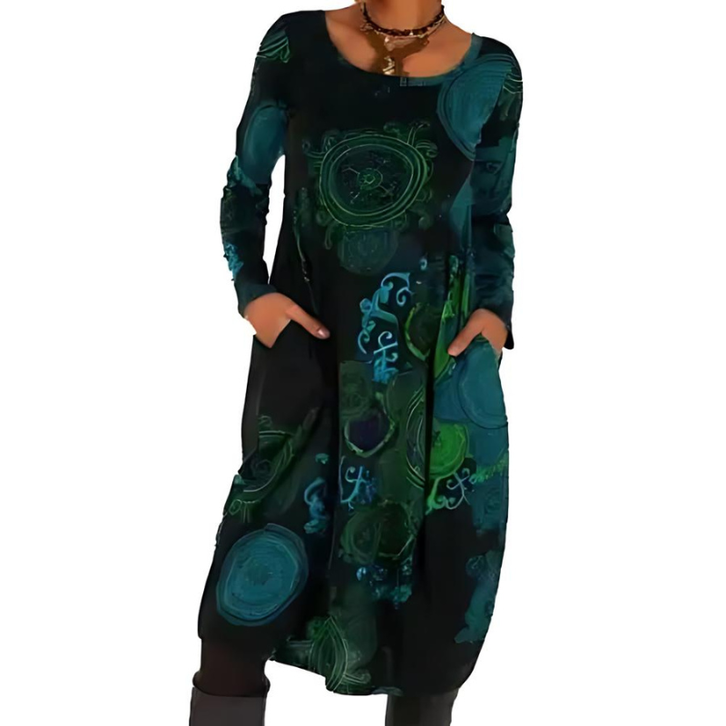 Luna | Bohemian Long-Sleeve Winter Dress