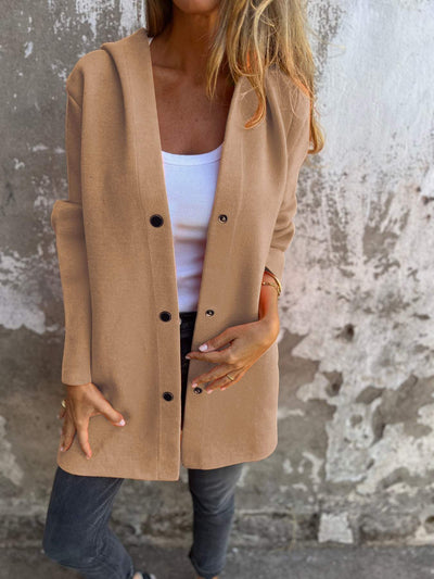 Pina | Casual Single-Button Hooded Jacket