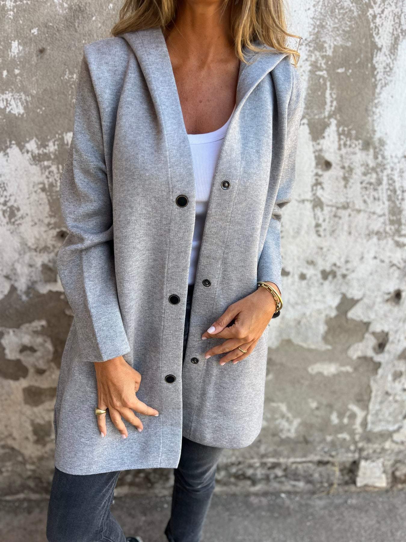 Pina | Casual Single-Button Hooded Jacket