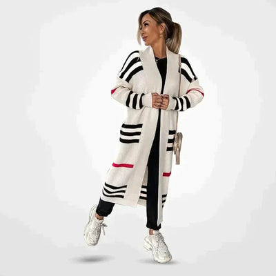 IDA™ | Chic Striped Tie-Cardigan